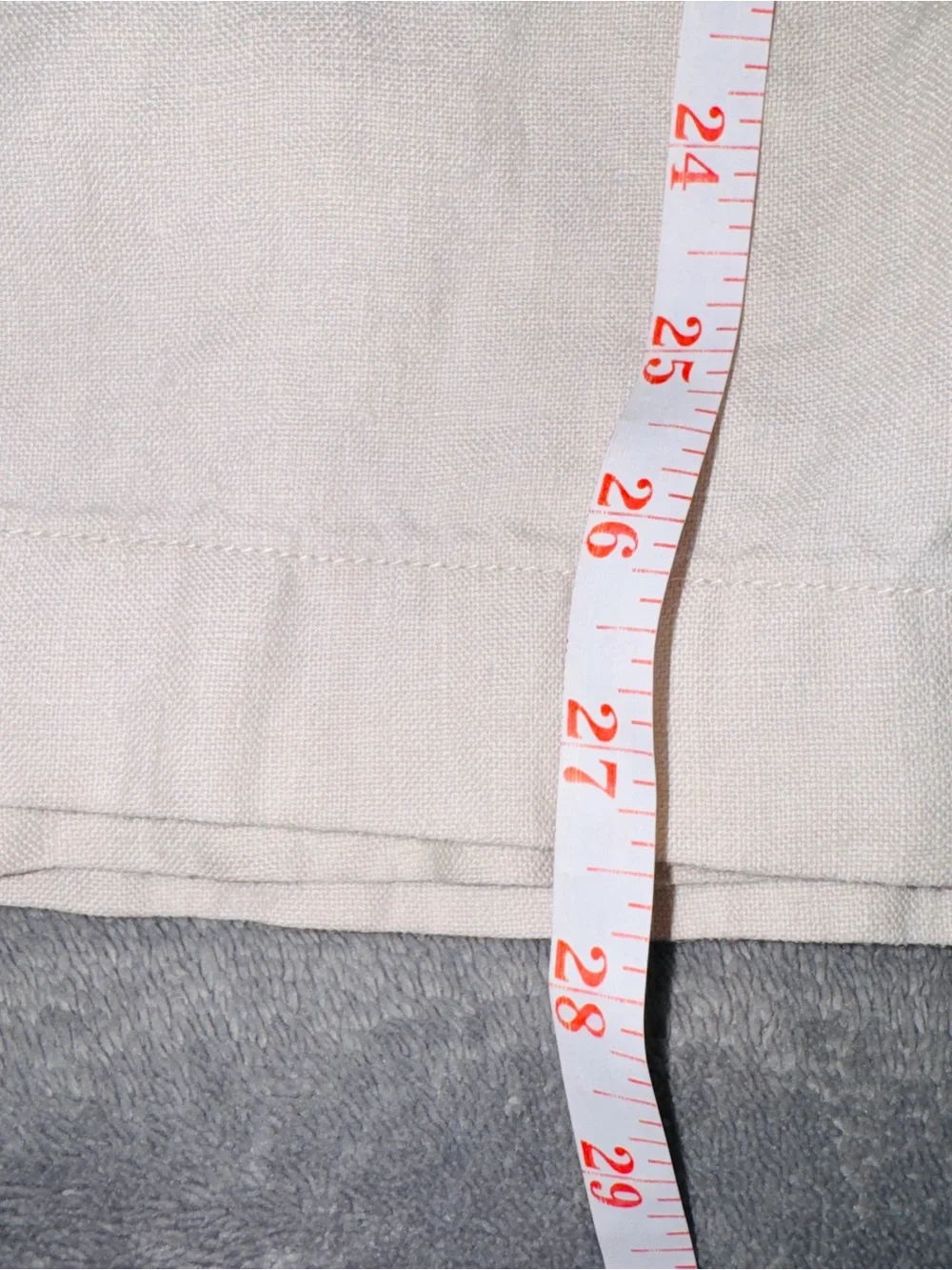 Banana Republic Linen Light Beige Cargo Button Fly Straight Leg Pants